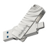 AppleMix 32GB flash disk LENOVO 2v1 pre Apple iPhone / iPad / MacBook - USB-C / USB-A - Kov - Strieborný