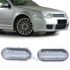 Bočné dynamické LED smerovky Číre pre VW Golf 3 + 4 Bora Lupo Up!