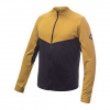 Mikina Sensor Coolmax Thermo Celozips - Pánska Black / Mustard XXL
