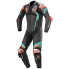 ALPINESTARS kombinéza ATEMI V4 1-dielna black petrol / fluo red - 58
