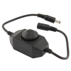 Stmievač pre LED pásiky manuálna, 6A, 12 / 24V, čierny s konektormi DC 5,5 / 2,1