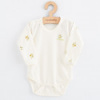 Dojčenské body s dlhým rukávom z organickej bavlny New Baby Olivy Béžová 74 (6-9m)