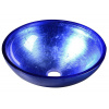 Sapho MURANO BLU sklenené umývadlo 40x14cm, modré SPH AL5318-65