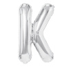 Party Fóliový balón písmeno K strieborný 40 cm