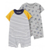 CARTER'S Overal letný krátky rukáv YellowNavy chlapec 2ks NB/ veľ. 56 1N083610_NB