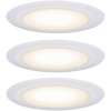 Paulmann LED vstavané kúpeľňové svetlo sada 3 ks 19.5 W saténová, biela; 99942