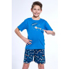 Cornette Chlapčenské pyžamo Fishing - bavlna Modrá 134-140