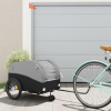 Vozík za bicykel, čierno sivý 45 kg, železo-ForU-94147
