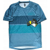100% Pánské tričko 100% AIRMATIC Jersey krátký rukáv Slate/Navy vel. M (NOVINKA 2023)