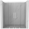Mexen Velar L Duo sprchové dvere posuvné 200 cm, transparentné, biele - 871-200-003-02-20