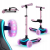 Trojkolesová balančná kolobežka so sedadlom RAKET UP Kinderkraft LED kolesá