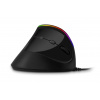 Connect IT Herná RGB ergonomická vertikálna drôtová myš - čierna