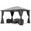 Moderný záhradný altánok Santiago 3x4m Garden Point antracyt