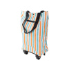 Textilomanie Taška na kolieskach STRIPES 49,5x27 cm, biela s pruhmi