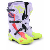 Boty TECH 10 SUPERVENTED, ALPINESTARS (fialová/žlutá fluo/růžová, vel. 44,5)