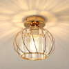 ZÁVESNÁ STROPNÁ LAMPA ZLATÝ LUSTER E27 DO OBÝVAČKY, SPÁLNE, KUCHYNE 18 CM