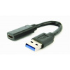 Gembird adaptér USB-C (F) na USB A 3.0/2.0 (M), 0.1m kábel, čierny A-USB3-AMCF-01