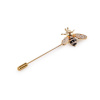 Ozdobný špendlík / brošňa s brúsenými kamienkami včela - crystal
