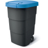 Prosperplast Smetná nádoba Wheeler 90 l antracit s modrým vekom