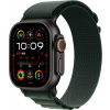Apple Watch Ultra 2 (2024) Cellular 49mm Čierne titánové telo Tmavozelený alpský ťah (M) 145-190 mm MX4R3QC/A