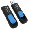 USB kľúč ADATA DashDrive™ Series UV128 128GB USB 3.0 flashdisk, výsuvný, čierny+modra (AUV128-128G-RBE)