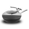 TESCOMA President 30 cm čierna - nepriľnavá panvica / wok s pokrievkou