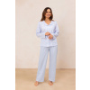 Pyžamo Regina 727 long/r S-XL Z25/26 dámske nezapínané modrá S