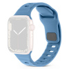 AppleMix Remienok pre Apple Watch Ultra 49 mm / 45 mm / 44 mm / 42 mm - vrúbkovaný - silikónový - modro-šedý