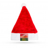 Mikulášska čiapka - Plyš - červená / biela