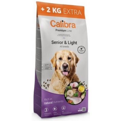 Calibra Dog Premium Line NEW Senior&Light 12kg+3kg