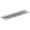 Geberit Xeno 2 - Dvojumývadlo 1600x480 mm, 2 otvory na batérie, bez prepadu, alpská biela 500.279.00.1