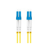 LANBERG optický patch cord SM LC/UPC-LC/UPC duplex 2m LSZH G657A1 průměr 3mm, barva žlutá FO-LULU-SD11-0020-YE