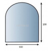 Sklo pod kachle 100x100 cm oblúk 8 mm