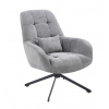 Relaxačné otočné kreslo HOLMS - sivé