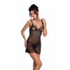 Košieľka Passion Lovelia Chemise black Farba: Čierna, Veľkosť: 2XL/3XL