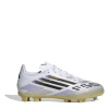 adidas F50 League Juniors Firm Ground Football Boots White/Blk/Gold 5 (38)