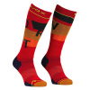 Pánske ponožky Ortovox FREERIDE LONG SOCKS COZY - oranžová 39/41