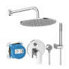 Ideal Standard CeraTherm - Sprchový set s batériou pod omietku, s telesom, priemer 30 cm, chróm A7574AA