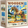Wooden city - Puzzle Moderný kôň drevený - 150 dielov