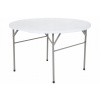 Záhradný stôl, stolík - Skladací stravovací stôl okrúhly banket 120 cm (Skladací stravovací stôl okrúhly banket 120 cm)