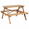 Záhradný stôl, stolík - Piknikový stôl, 115x115x81 cm, bambus (Piknikový stôl, 115x115x81 cm, bambus)