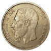 Stříbrná mince 5 Francs Belgie 1869