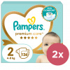 2x PAMPERS Plienky jednorázové Premium Care veľ. 2 (136 ks) 4-8 kg