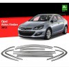 Nerez lišty kolem oken dveří Opel Astra J Sedan -- rok výroby 2009-2015