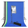 Sada do fotoštúdia s pozadím a softbox osvetlením-ForU-3051358