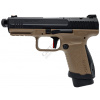 CyberGun airsoft pištoľ GBB CANIK TP9 elite combat Green Gas Half Tan