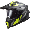 Prilba LS2 MX701 C Explorer FOCUS Matt Titanium H-V Yellow Veľkosť: S (55-56 cm)