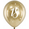 Latexové balóny PartyDeco 18. narodeniny 30 cm zlaté 6 kusov