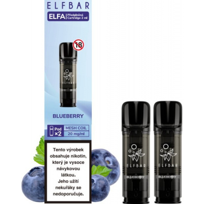 Cartridge Elf Bar ELFA Pods 2Pack Blueberry 20mg (Čerstvě utržené šťavnaté borůvky)