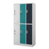 Kovová šatňová skriňa IGOR, 900 x 1850 x 450 mm, šedo-viac farebná